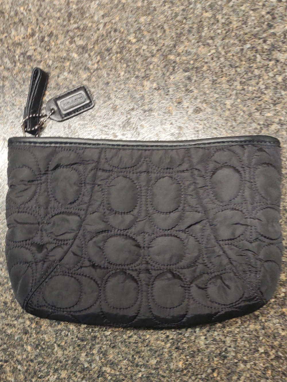 Coach Black Quilted Cosmetic Pouch - Picture 3 of 14